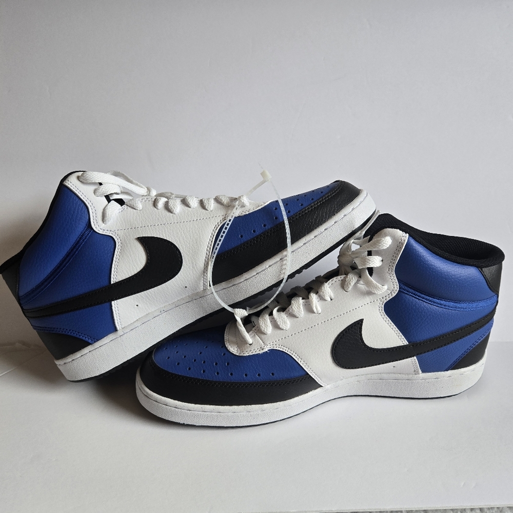 Men’s Nike Court Vision Mid Shoe-Royal Blue/White/Black Size 11 Brand New WT - Picture 3 of 12